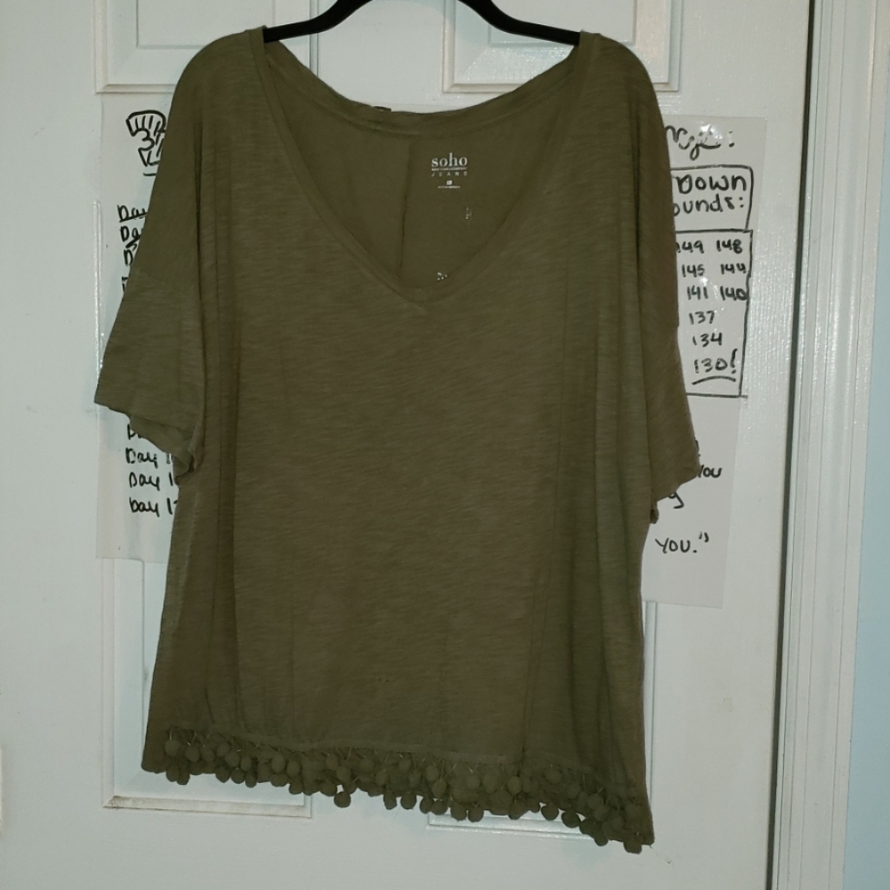 New york & co Olive green t shirt